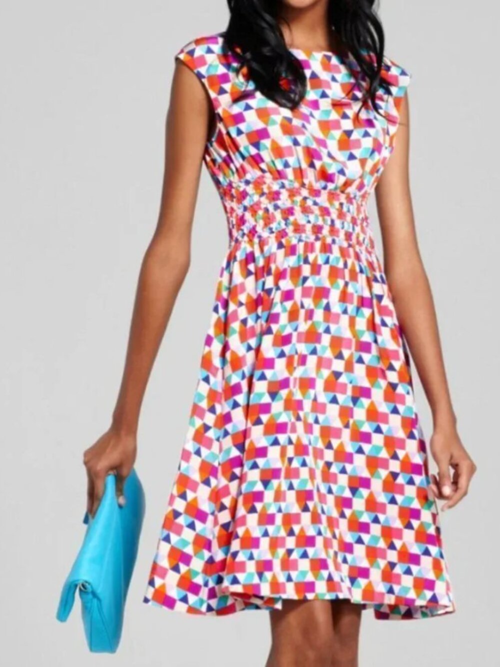 Kate Spade New York Blaire tile-print 100% Silk dress US Size 6